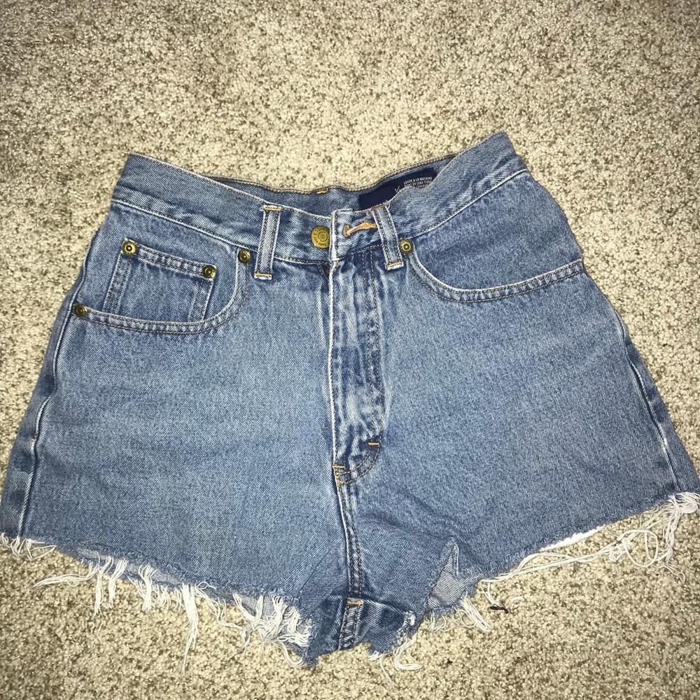 Denim high waisted shorts